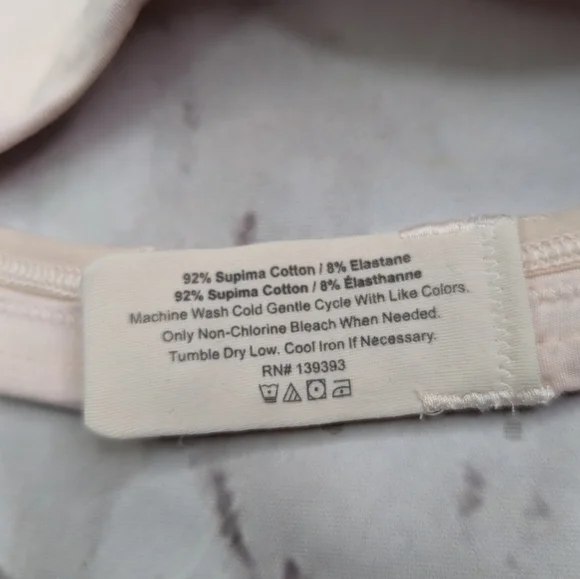 Everlane Bra Women Pink Square Neck Tank Cotton Bralette Active Supima N… - Picture 8 of 11